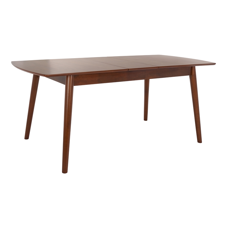 Safavieh Kay Wood Extension Dining Table in Walnut