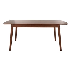 Safavieh Kay Wood Extension Dining Table in Walnut