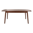 Safavieh Kay Wood Extension Dining Table in Walnut