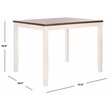 Safavieh Izzy  Wood Rectangle Counter Table in White / Natural