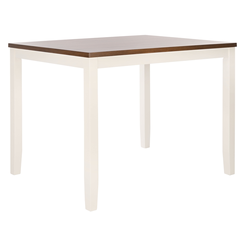 Safavieh Izzy  Wood Rectangle Counter Table in White / Natural