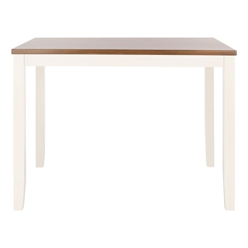 Safavieh Izzy  Wood Rectangle Counter Table in White / Natural
