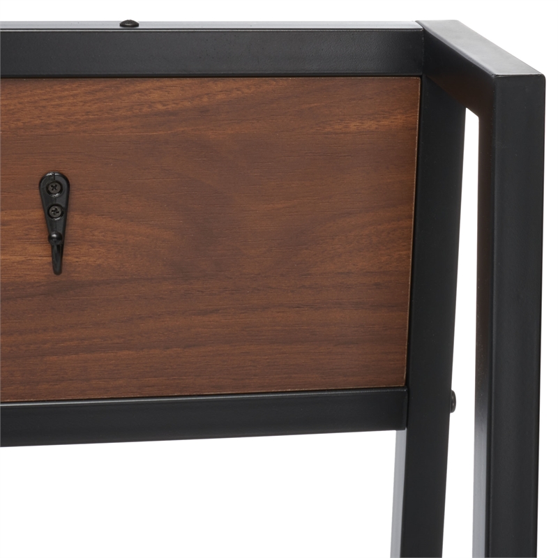 Safavieh Akasha Etagere Wood and Iron in Walnut / Black