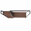 Safavieh Akasha Etagere Wood and Iron in Walnut / Black