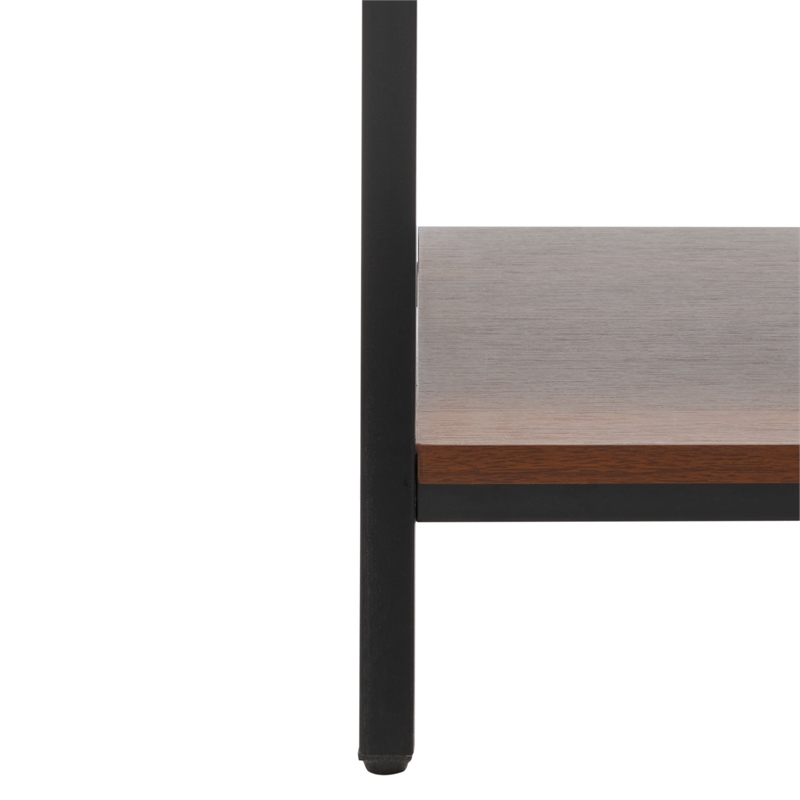Safavieh Akasha Etagere Wood and Iron in Walnut / Black