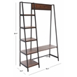 Safavieh Akasha Etagere Wood and Iron in Walnut / Black