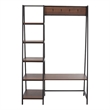 Safavieh Akasha Etagere Wood and Iron in Walnut / Black