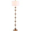 Safavieh Landen Metal and Cotton Leaf Floor Lamp in  Gold
