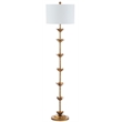 Safavieh Landen Metal and Cotton Leaf Floor Lamp in  Gold