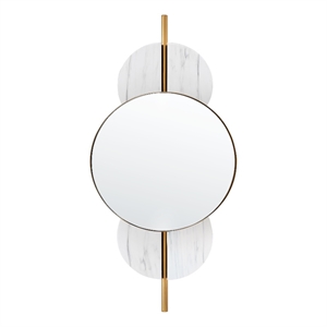 Safavieh Lavelle Iron and Glass 16&quot Mirror in White / Gold