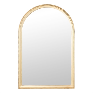 Safavieh Lensi Wood and Glass Mirror in Gold