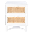 Safavieh Hedwig Wood 2 Drawer Nightstand  in White / Natural