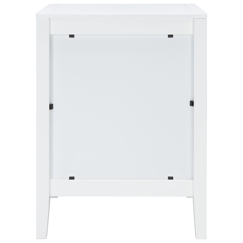 Safavieh Tegan Wood and Metal 2 Drawer Night Stand in White
