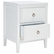 Safavieh Tegan Wood and Metal 2 Drawer Night Stand in White