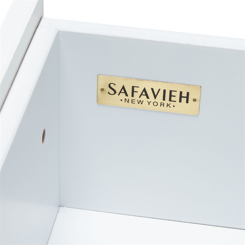 Safavieh Tegan Wood and Metal 2 Drawer Night Stand in White