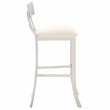 Safavieh Zoey Wood and Stainless Steel Bar Stool  in White