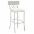 Safavieh Zoey Wood and Stainless Steel Bar Stool  in White