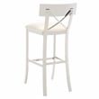 Safavieh Zoey Wood and Stainless Steel Bar Stool  in White