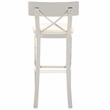 Safavieh Zoey Wood and Stainless Steel Bar Stool  in White