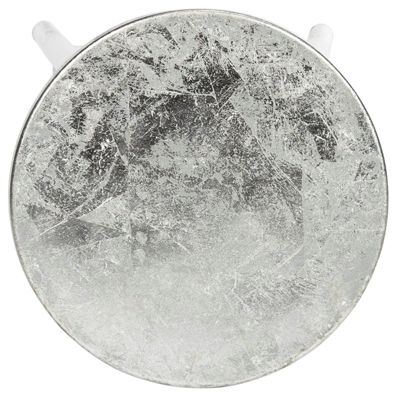 Safavieh Kenzie Iron Counter Stool  in White / Silver