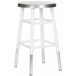 Safavieh Kenzie Iron Counter Stool  in White / Silver