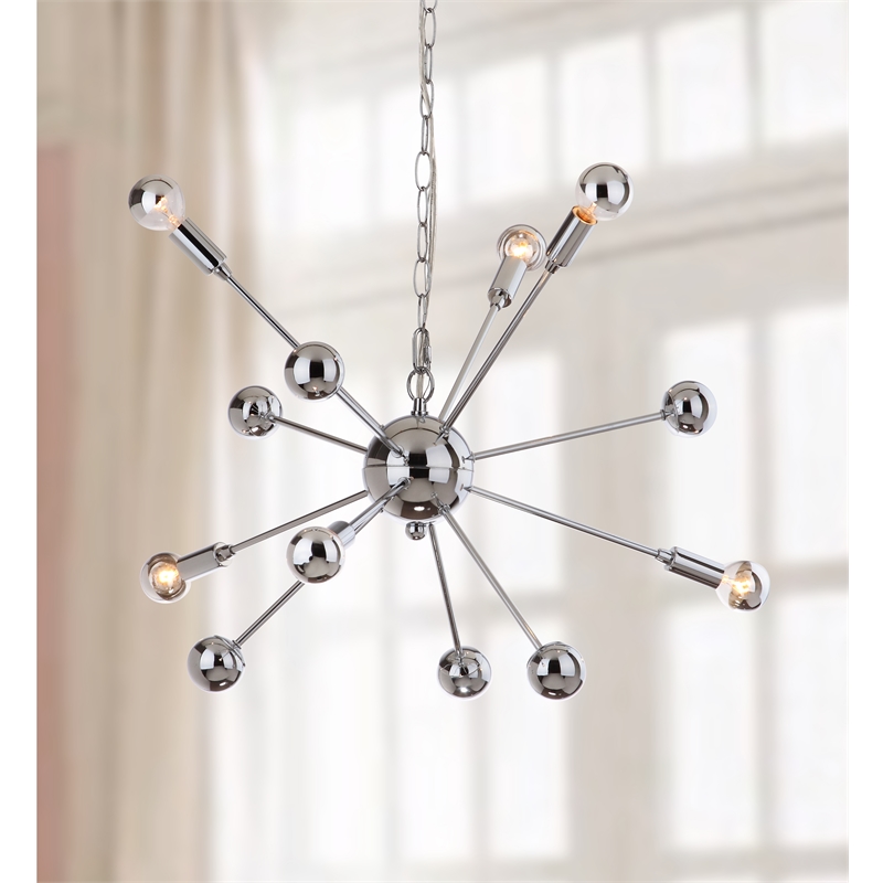 Safavieh Matrix Sputnik Iron Pendant Lamp  in Chrome
