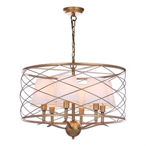 Safavieh Thea Iron Pendant Lamp in Gold