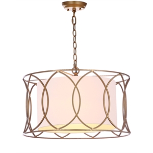 Safavieh Silas Iron Pendant Lamp in Gold
