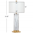 Safavieh Abner Ceramic and Iron Table Lamp  in Black / White