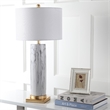 Safavieh Abner Ceramic and Iron Table Lamp  in Black / White