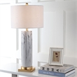 Safavieh Abner Ceramic and Iron Table Lamp  in Black / White
