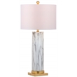 Safavieh Abner Ceramic and Iron Table Lamp  in Black / White