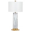 Safavieh Abner Ceramic and Iron Table Lamp  in Black / White