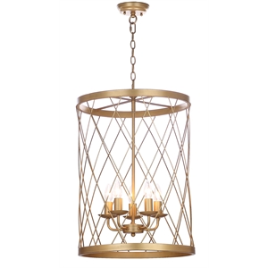 Safavieh Alair Iron Pendant Lamp  in Gold