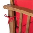 Safavieh Rocklin Wood 4 Pc Outdoor Set  in Natural / Red