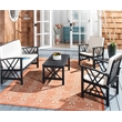 Safavieh Fontana Wood 4 Pc Outdoor Set  in Black / Beige