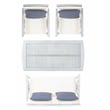 Safavieh Fontana Wood  4 Pc Outdoor Set  in Gray / Beige
