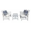 Safavieh Fontana Wood  4 Pc Outdoor Set  in Gray / Beige