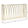Safavieh Carina Iron Oval Ringed Console Tab in Gold