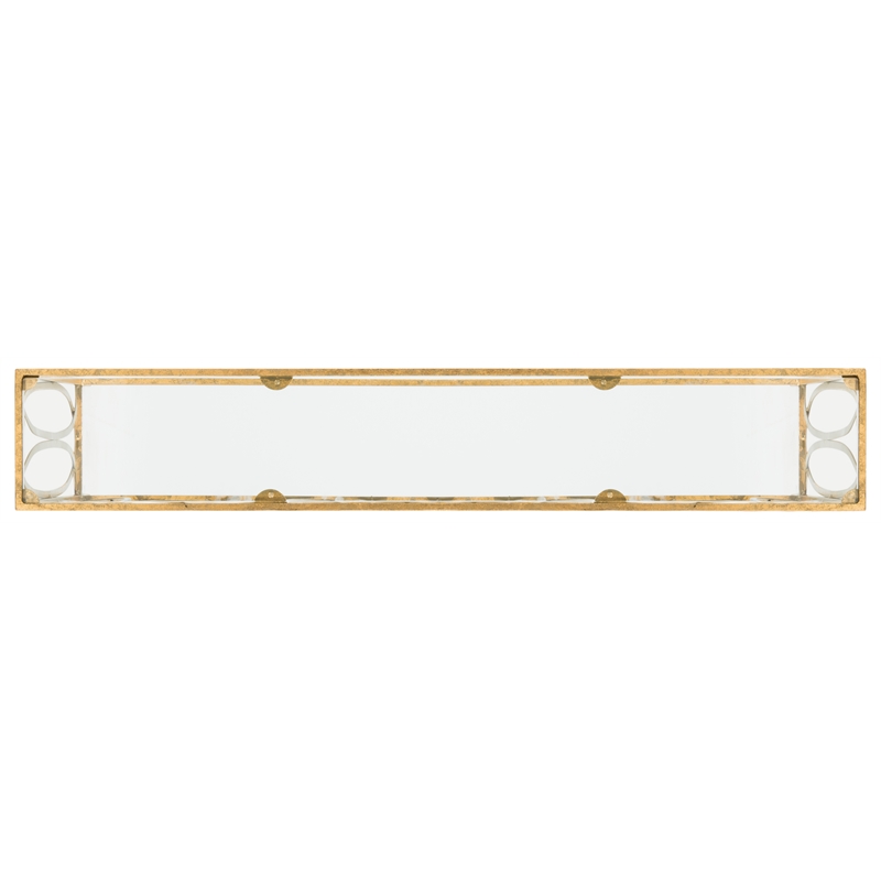 Safavieh Carina Iron Oval Ringed Console Tab in Gold