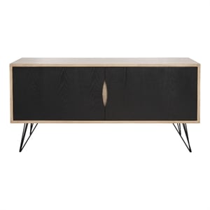 Safavieh Jeralyn Wood and Metal Sideboard  in Light Oak / Black