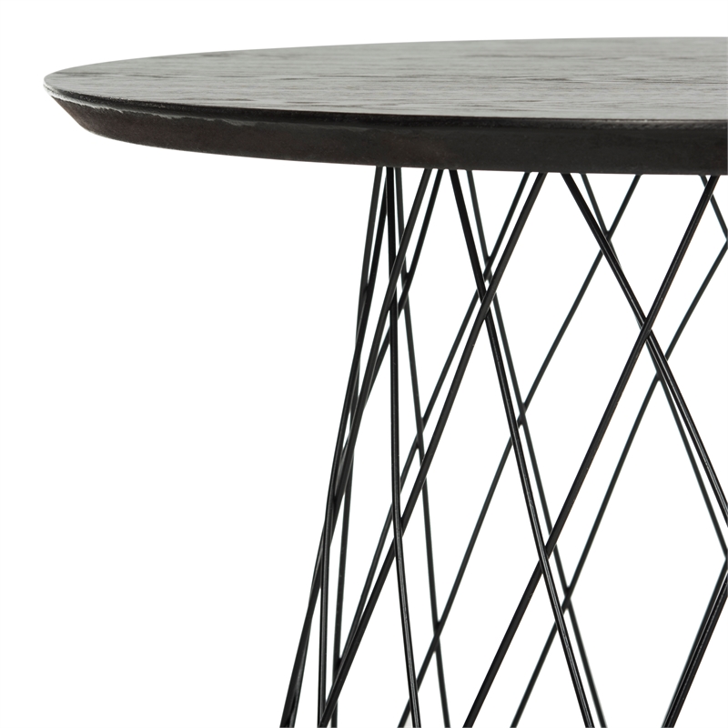 Safavieh Roper Wood and Metal End Table in Black