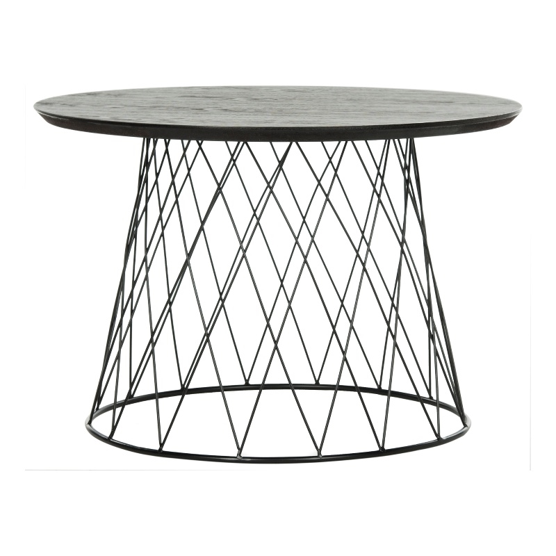Safavieh Roper Wood and Metal End Table in Black