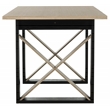 Safavieh Monty Wood and Metal Dining Table in Light Gray