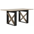 Safavieh Monty Wood and Metal Dining Table in Light Gray
