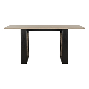 Safavieh Monty Wood and Metal Dining Table in Light Gray