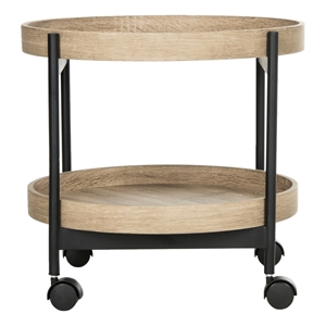 Safavieh Javan Wood and Metal Side Table in Light Gray