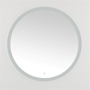 Safavieh Whit Aluminum 36&quot Led Mirror in Silver / White