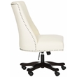 Safavieh Scarlet Wood and Iron Desk Chair in Cream