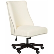 Safavieh Scarlet Wood and Iron Desk Chair in Cream